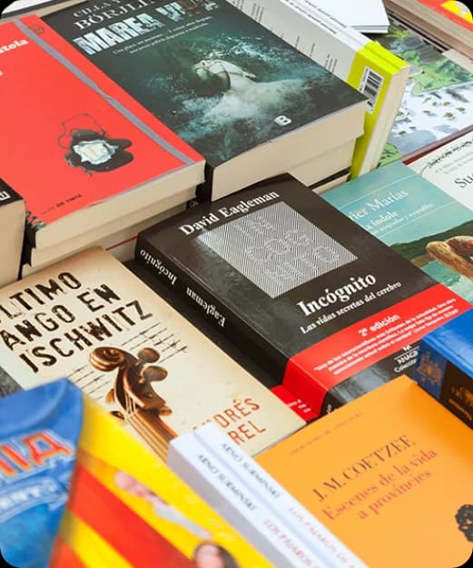 Stack of books including Deep Water by John Bracklan